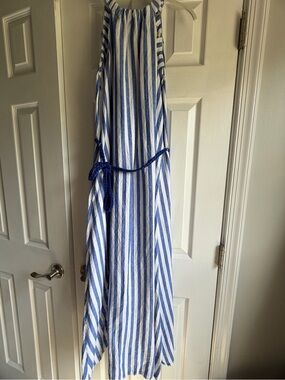 Loft women’s Blue and White Striped dress